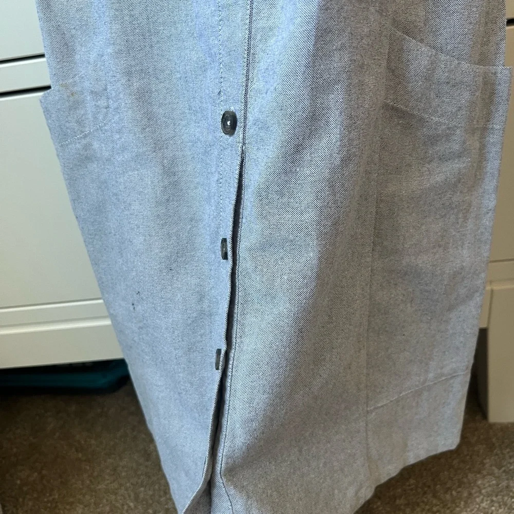 Abercrombie Gray Chambray Button-Down Dress - Picture 3 of 10